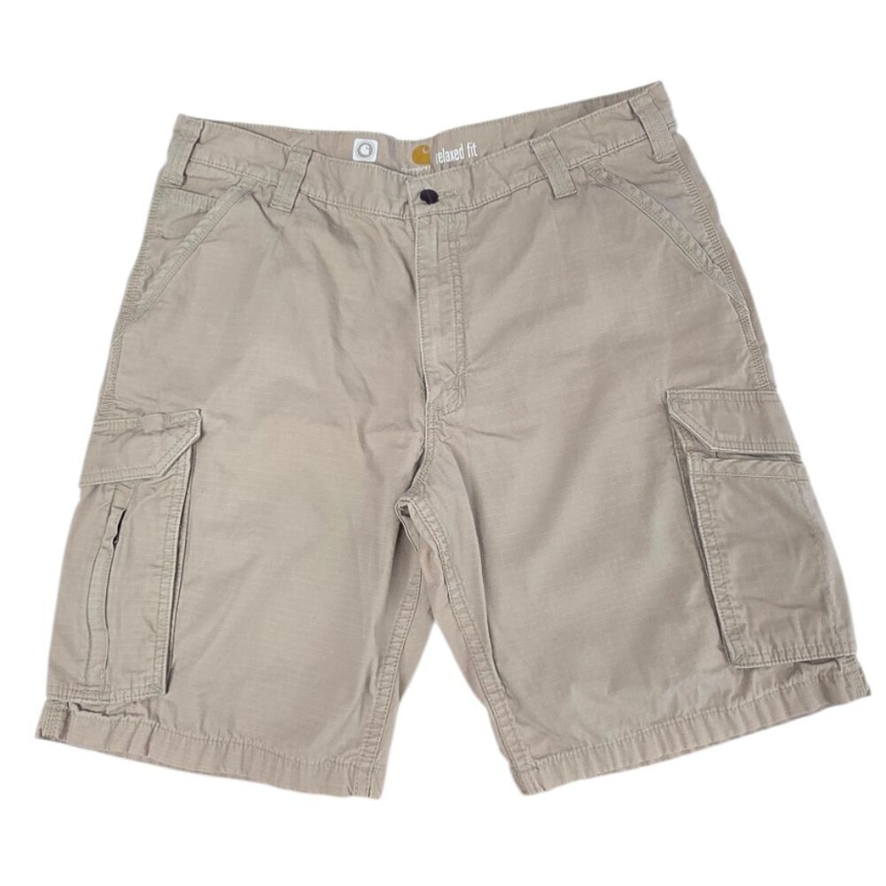 Carhartt Force Relaxed Fit Ripstop Shorts, Cargo, Utility, Workwear, Tan,Mens 38